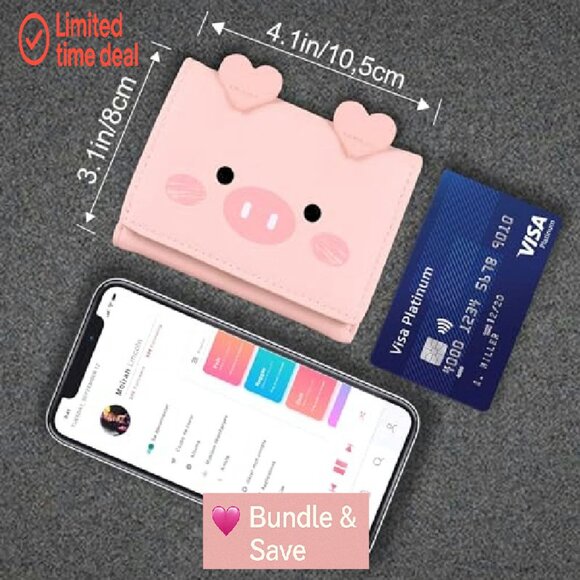 Leather RFID Blocking Trifold Wallet with ID Window for Women - Picture 5 of 8